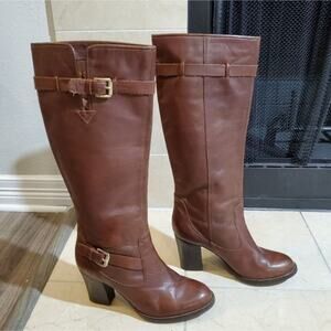 MICHAEL Kors distressed leather granny riding boots‎ 10